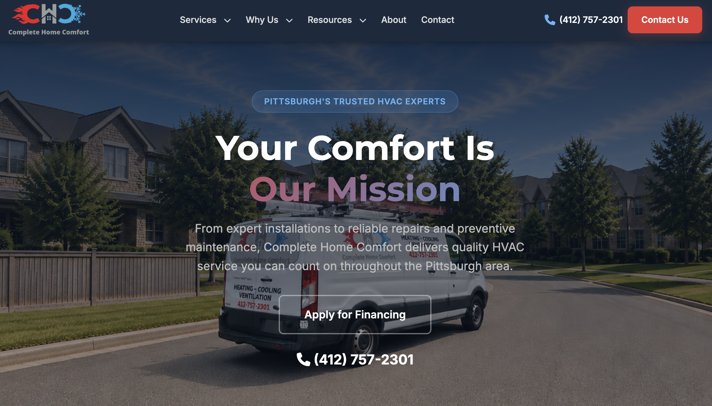 Complete Home Comfort PGH project screenshot